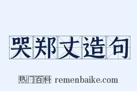 哭郑丈造句是什么意思的图片